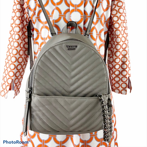 victoria secret gray backpack
